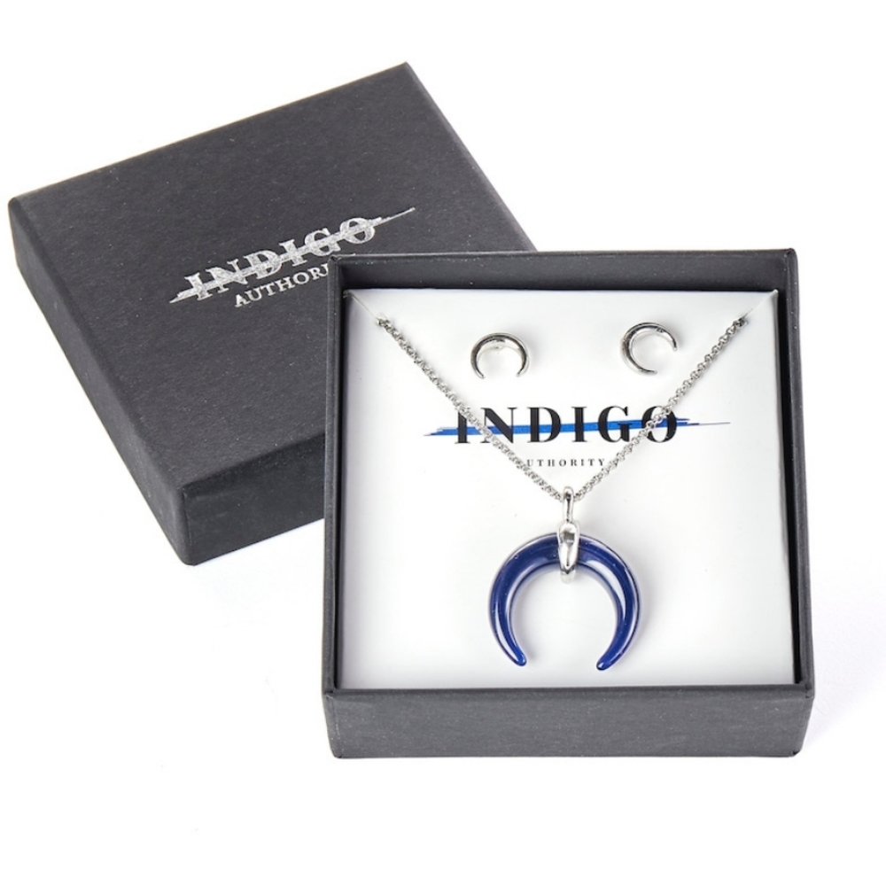 NWT Indigo Authority Necklace and earrings set